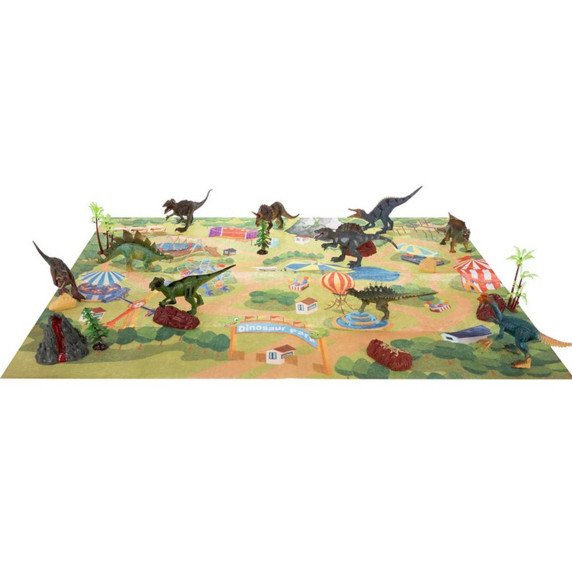 Didelių dinozaurų XXL figūrų rinkinys WOOPIE + kilimas 