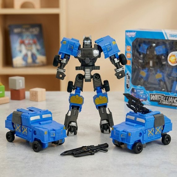 WOOPIE Transformuojamas robotas 2-in-1 kovinis transporto priemonė