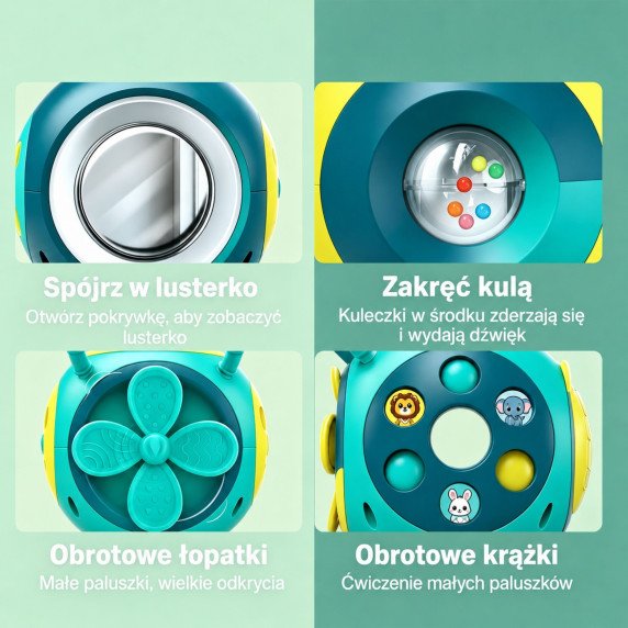 Woopie interaktyvus Montesori edukacinis kamuolių rūšiavimo pianinas