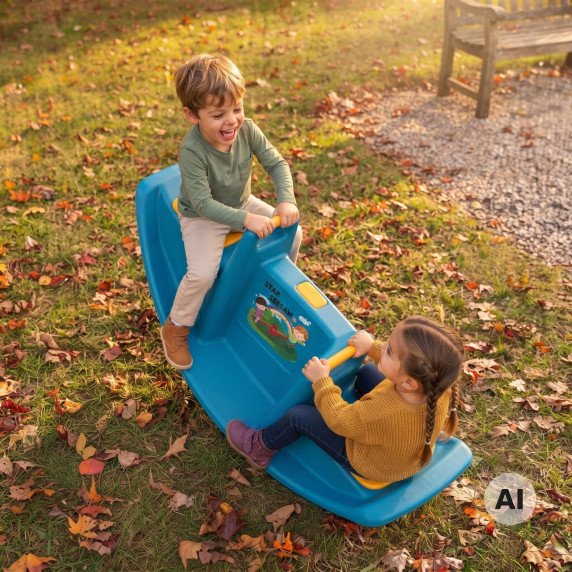 WOOPIE Daugiau Žmonių Grindinys Žvaigždės Balanso Sūpynė Mėlyna