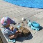 WOOPIE GREEN 2-in-1 Smėlio ir vonios rinkinys Mėlynas Vėžlys 8 vnt. BIOGRADUOTINIS ORGANINIS MEDŽIAGAS