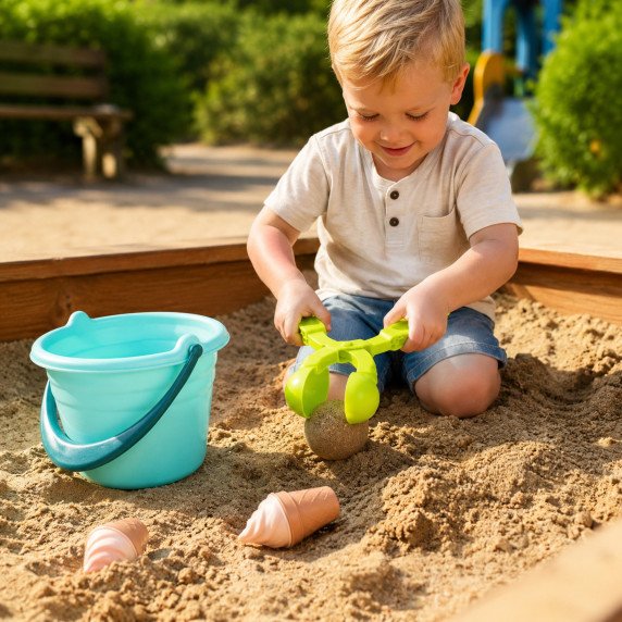 WOOPIE Smėlio rinkinys FUN ICE CREAM 2-in-1 Ledų gamybos įrenginys Śniežek 15 vnt.