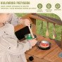 WOOPIE GREEN Medinis sodo virtuvinis su stogeliu, kriaukle ir čiaupužiu