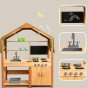 Woopie žalia Medinė Montessori purvinimo virtuvė vaikams