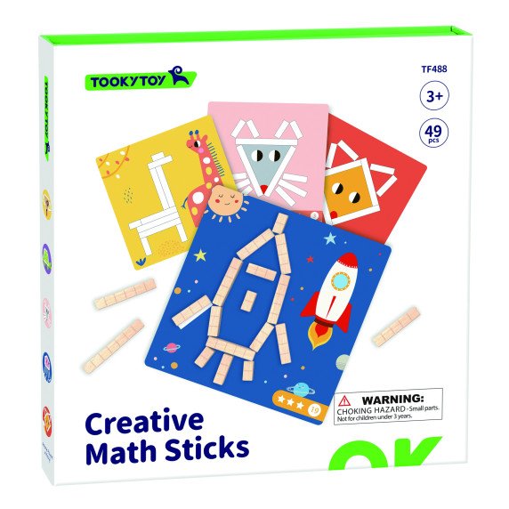 TOOKY TOY Mįslės Loginio Žaidimo Mįslės Magnetinės Kokybinės Plokštelės Vaikams 49 vnt.