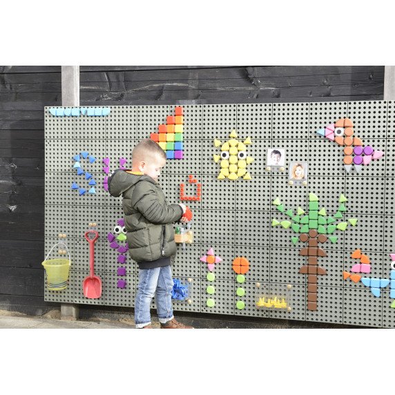 MASTERKIDZ Geometrinių formų kištukų rinkinys STEAM lentoms (64 vnt.)