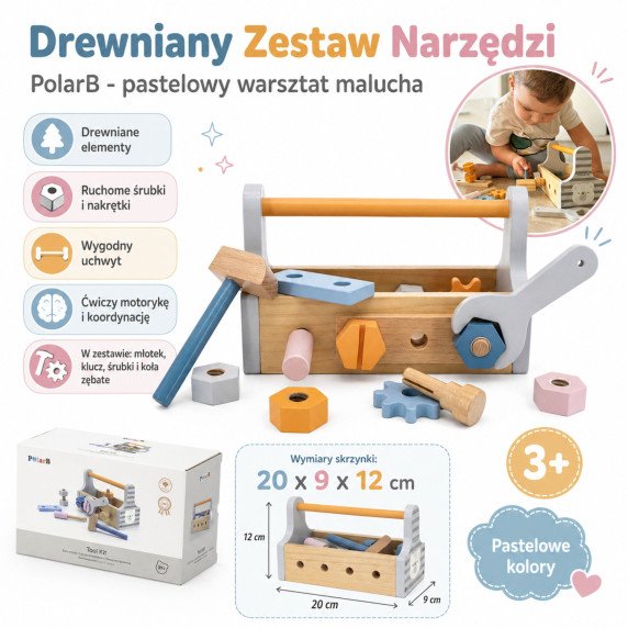 VIGA Medinė įrankių dėžė „PolarB“