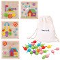 TOOKY TOY Montessori Mozaikos galvosūkių lenta su smeigėmis „Climbing“ 88 vnt.