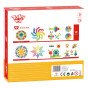 TOOKY TOY Aštakampis galvosūkis iš medžio mozaikos, mokomasis (73 vnt.)