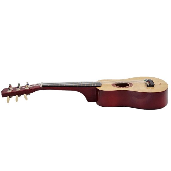 Viga medinis gitara vaikams, natūrali, 21 colių, 6 stygos