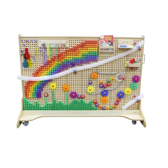MASTERKIDZ laisvai stovinti kūrybiška STEM mokymo lentyna 166 x 125