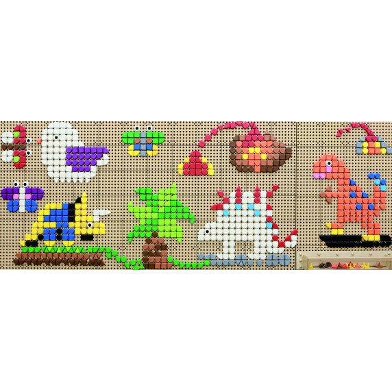 MASTERKIDZ Geometrinių kištukų rinkinys (256 vnt.)
