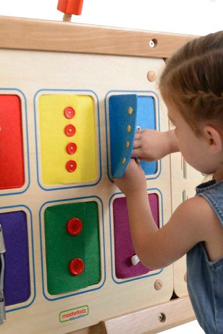 MASTERKIDZ Edukacinė užsegimų atidarymo lenta MASTERKIDZ Edukacinė užsegimų atidarymo lenta