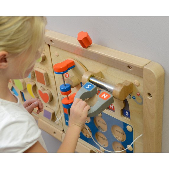 Mokymasis apie magnetinį trauką - lankstus Montesori sienos lentos su MASTERKIDZ