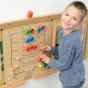 MASTERKIDZ Spalvingos drugelio formos skaičiavimo ir kiekių mokymo lentelė - Montesori edukacinė sieninė lentyna