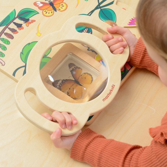 MASTERKIDZ Didžiulis medinis atradimų padidinimo stiklas