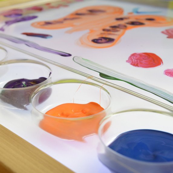 MASTERKIDZ sensorinis LED padėklas + permatomas tapybos padėklas