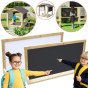 KLASIKINIO PASAULIO EDU Medinis dvipusis kreidinė lentelė - Magnetinė edukacinė