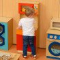MASTERKIDZ Medinė virtuvės lentyna virtuvės spinta + Mikrobangų krosnelė
