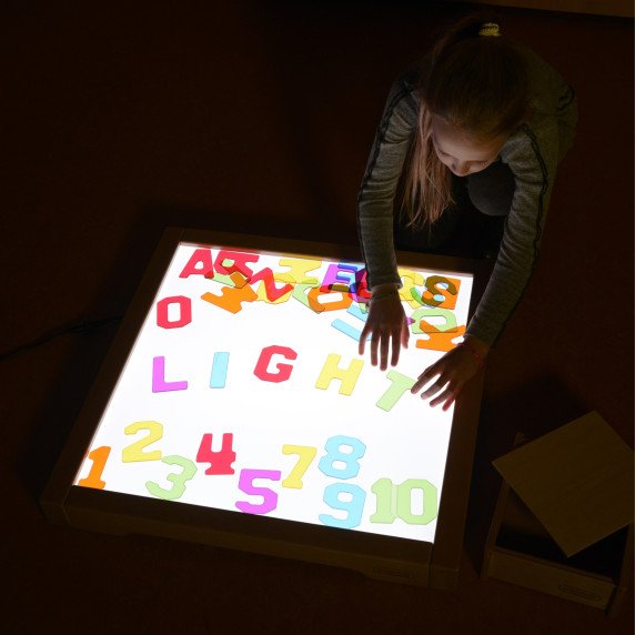 MASTERKIDZ Montessori permatomos raidės ir skaičiai (38 vnt.)