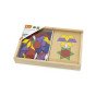 MOZAIKA Medinių geometrinių kaladėlių rinkinys (120 vnt.)