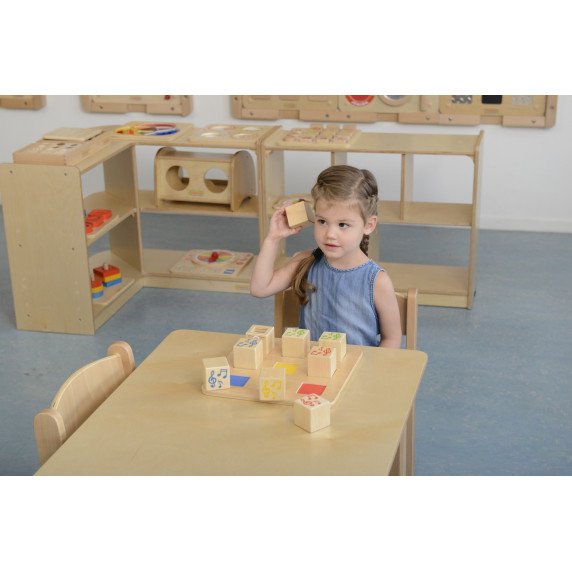 MASTERKIDZ Medinis jutiklinis rūšiavimo žaislas su garsais, Montesori