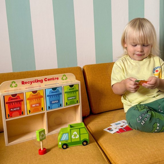 TOOKY TOY Medinis perdirbimo centro mokomasis rūšiaviklis