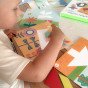 TOOKY TOY Tangram galvosūkis vaikams, mokantis figūrų formų formų 18 vnt.