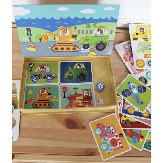 TOOKY TOY Montessori mokomasis dėlionės magnetinis dėžutė vaikams 80 vnt.