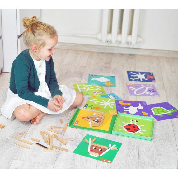 TOOKY TOY Mįslės Loginio Žaidimo Mįslės Magnetinės Kokybinės Plokštelės Vaikams 49 vnt.