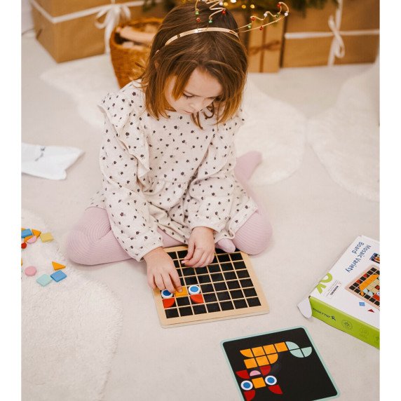 TOOKY TOY Medinis mozaikinis Montessori galvosūkis