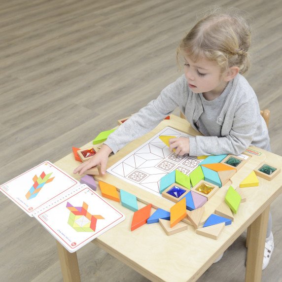 MASTERKIDZ Mokymosi rusys Montessori spalvų ir formų mokymosi mozaikos galvosūkis