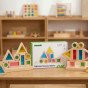 TOOKY TOY Mediniai įvairiausių spalvų veidrodiniai blokai, rinkinys iš 8 dalių FSC