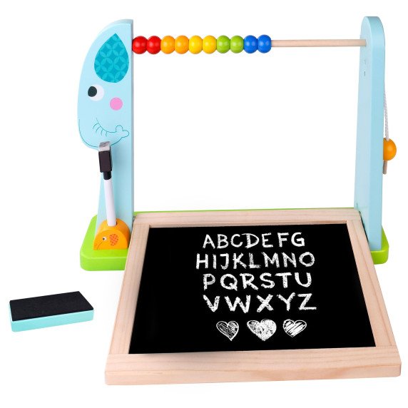 TOOKY TOY Didelis medinis dvipusis magnetinis + kreidinis lenta