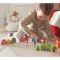 TOOKY TOY Medinis Pastatų ir Figūrų Miesto Rinkinys