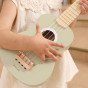 Viga Medinis Ukulelės Gitara vaikams Žalia su Muzikiniais Simboliais