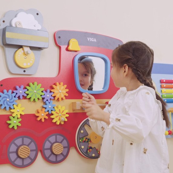 Montessori sensorinė manipuliacinė lenta „Traukinys“