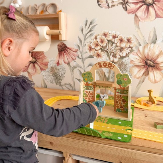 TOOKY TOY Mini Zoo Portable Gyvūnų Krepšio Rinkinys