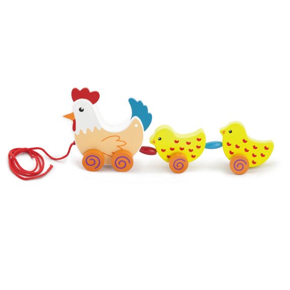 VIGA Traukinys su viščiukais Hen 36 cm
