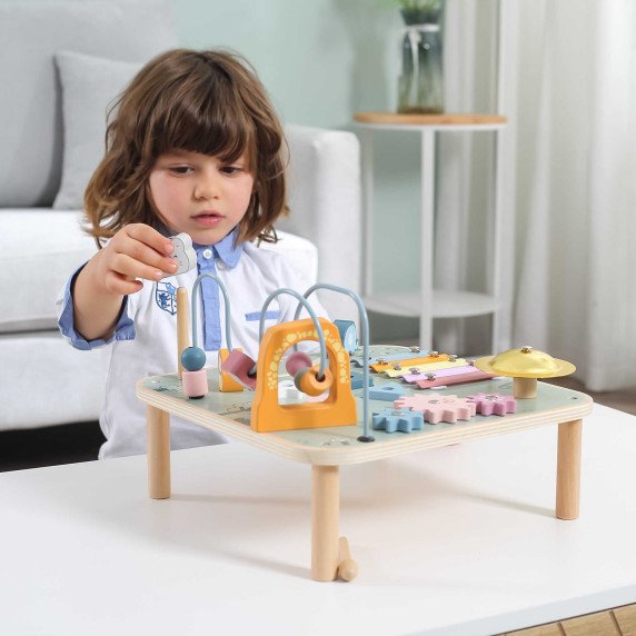 VIGA PolarB Edukacinis Stalas su Cymbalų Lempomis Montessori Sąyrio Sensory