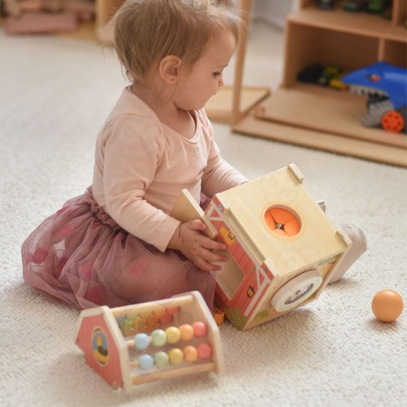 TOOKY TOY Medinis ūkininkijos ūkis veiklos rūšiaviklis Montessori skečiui