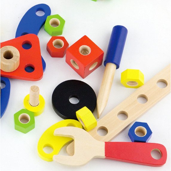 Viga Montessori 68 dalių statybinis blokų rinkinys