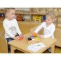 MASTERKIDZ Puodeliai ir Kvadratiniai Blokeliai Mediniai Žaislai Montesori Spalvų Rūšiavimo Žaidimui