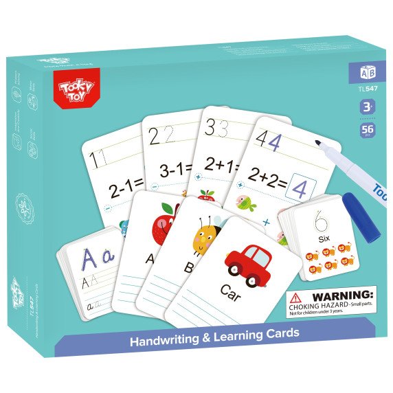 TOOKY TOY Švietimo flesškortos rašymo mokymuisi