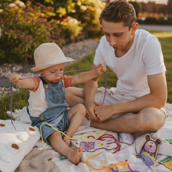 TOOKY TOY Medinis 5-in-1 gyvūnų siuvinėjimo žaidimas