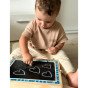 TOOKY TOY Magnetinė lenta su kreidelėmis 2 viename formų galvosūkiai 117 dalys FSC sertifikuotos