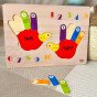TOOKY TOY Edukacinė medinė dėlionė Rankos lavinimas, skaičiavimas ir spalvos