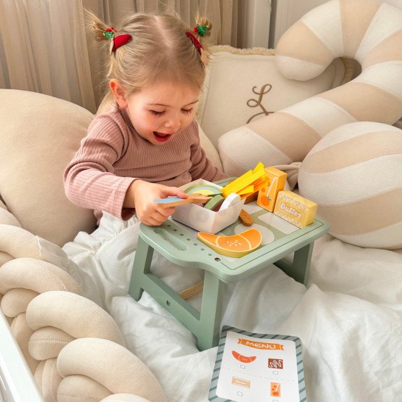 TOOKY TOY pusryčių rinkinys su lėkšte ir priedais