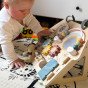 TOOKY TOY Didelė medinė manipuliavimo lentos namas - Veiklos centras