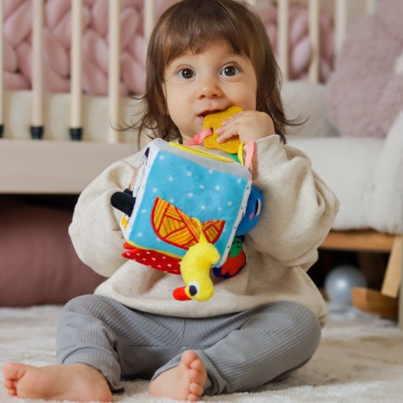 TOOKY TOY dėžė XXL Montessori edukacinė 5in1 jutiklinė dėžė 11-12 mėnesių